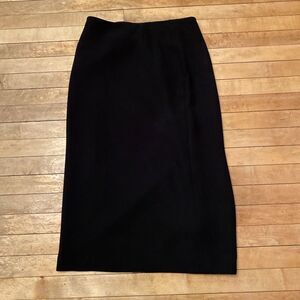 JONES WEAR Women's Polyester Straight Long Pencil Skirt Lined Solid Black Size 6